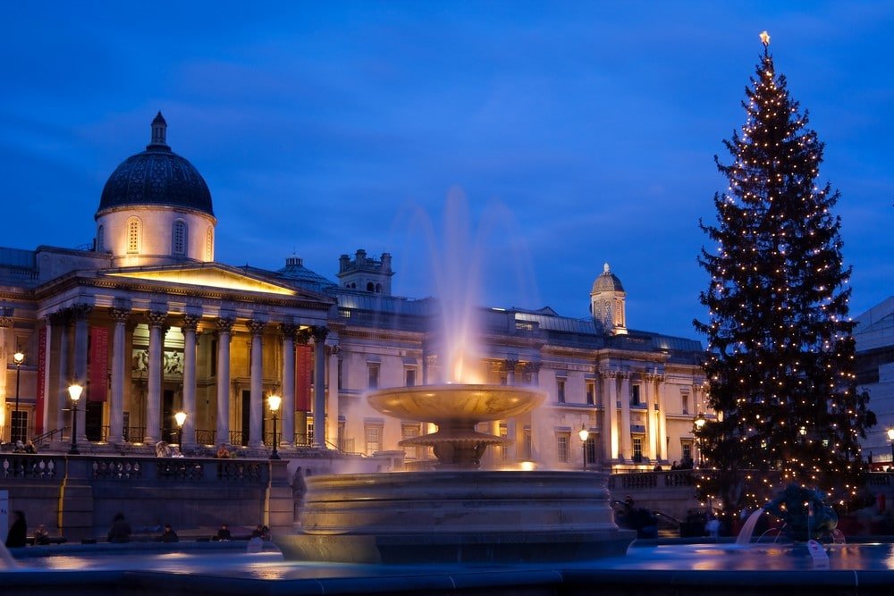 Christmas tree at Trafalgar Square